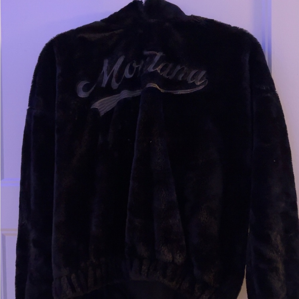 Black Faux Fur Montana Sweater